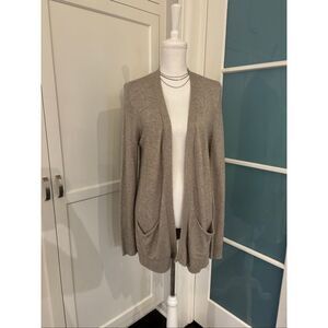 Cotton Emporium Women's Tan Open Front Knitted Long Sleeve Cardigan Medium NWOT